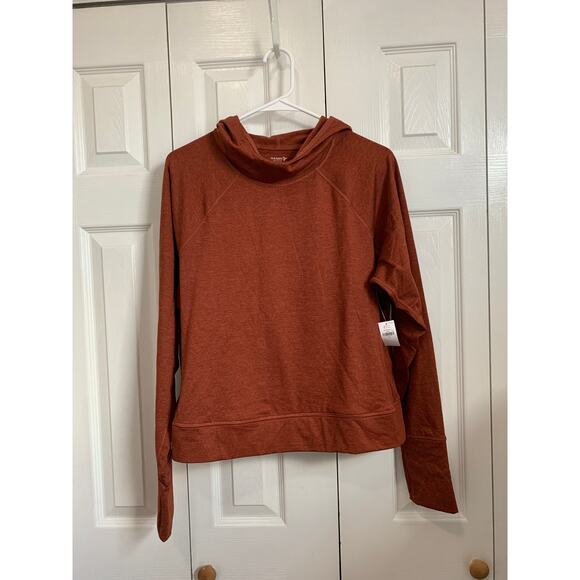 Old Navy NWT CozeCore Burnt Orange Cropped Hoodie XL - Picture 2 of 10